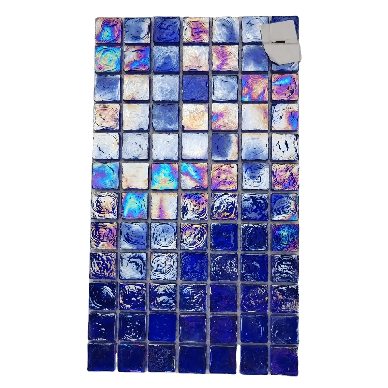 Vinci — carrelage en verre de cristal épais, transparent et irisé, pour salle de bains, piscine, bar, idée de sol