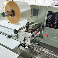 Máquina Envolvedora Automática Horizontal Flow-Pack para Wafles, Galletas, Productos de Panadería y Panqueques, con Film Plástico y Nitrógeno