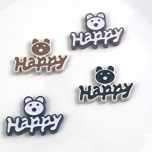 Accesorios de joyería DIY Happy Bear, dijes decorativos de resina plástica para fundas de teléfono y pantuflas - Product Image 1