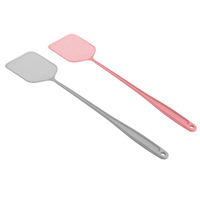 4 packs de tapettes à mouches manuelles en plastique à long manche, tapettes à mouches manuelles, grandes tapettes à insectes qui fonctionnent pour l'intérieur et l'extérieur.