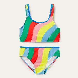 Custom Kids Swimsuit 2 Piece Sublimation Print Cute Beachwear Kids Swimwear Girls