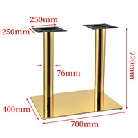 Bases de table Métal Rectangulaire Café Salle à manger Moderne De Luxe Bar Restaurant Meubles Jambes Chrome Or Bases en acier inoxydable