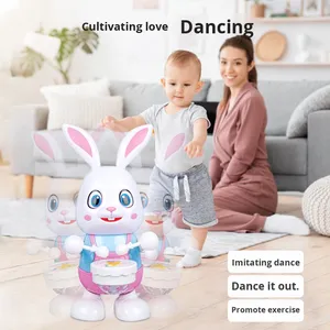 Mini jouet à bouton électrique mignon pour 18 mois + <span class=keywords><strong>Robot</strong></span> éducatif pour bébé en plastique - Product Image 3