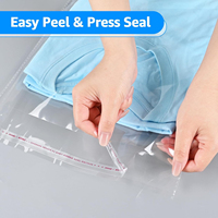 Sacs en cellophane transparents refermables autocollants en plastique robustes pour l'emballage de t-shirts, photos, cadeaux – Sacs OPP auto-adhésifs