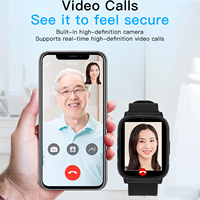 Montre connectée pour personnes âgées VFA83S avec moniteur de fréquence cardiaque, alarme de chute, appel SOS, suivi GPS, montre de surveillance pour les soins aux personnes âgées