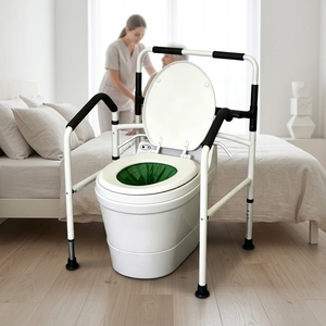 WC portable sans eau à chasse sèche sans produits chimiques, auto-scellant, pour camping-car, mini-maison, cabane isolée - Product Image 1