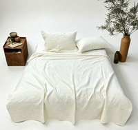 Couverture en coton tissé jacquard écologique 150x200cm - Sumit Garden Blanc - Literie pour la maison toute saison