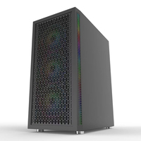 High Quality New Leadway ATX Mid Tower Computer Case for PC Gaming with Side Panel Window 4 Fans