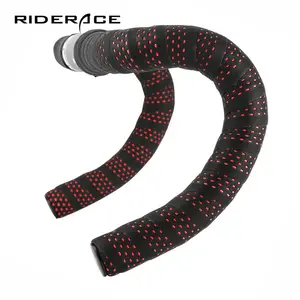 Road Bike Handlebar Tape Cork EVA PU Bicycle Handle Bar Tapes Soft Professional Cycling Damping Anti-Vibration Wrap Fixing Strap