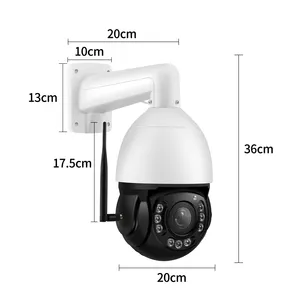 Cao Cấp 6 Inch WIFI PTZ IP Camera Ngoài Trời Speed Dome Camera Đầy Màu Sắc Tầm Nhìn Ban Đêm 30X Zoom Lens Không Dây Ptz Camera