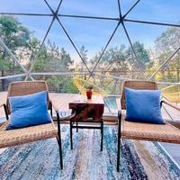 Dôme géodésique de 8 m attrayant pour hôtel, tente de glamping pour maison écologique type igloo