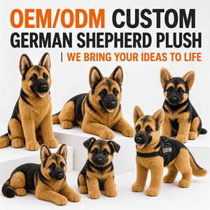 Peluche Personalizado de Pastor Alemán 2027, Fabricación OEM/ODM, Animal de Peluche Personalizado, Pedido al por Mayor, Juguete Suave, Regalo Promocional de Navidad - Product Image 2