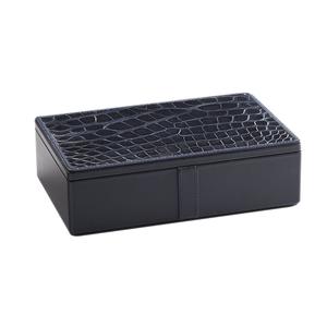 יוקרתי כחול כהה pu עור pu + מגש קובץ מגש עט בעל שם מחזיק כרטיס מגזין 5 יח 'משרד - Product Image 4