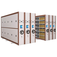 Sistema de Estanterías Móviles Inteligentes con Cerradura, Color RAL Personalizado Blanco, Azul, Negro para Oficina de Abogados, Oficina de Contabilidad, Sala de Documentos