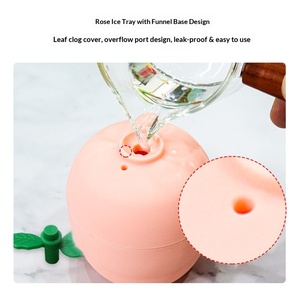 Moldes de Silicona YIDA para Cubos y Bolas de Hielo con Formas de Prisma de Rosa <span class=keywords><strong>Granada</strong></span> - Congelación Rápida y Fácil Desmolde - Product Image 5