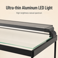 Vente directe d'usine LEECOM Aquarium carré moderne tout-en-un en verre ultra-clair, aquariums et accessoires, filtre LED