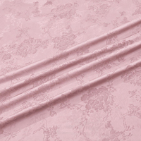 Tissu satiné en polyester tissé de haute qualité avec un motif floral jacquard délicat pour robe de scène