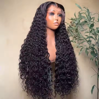 Wig keriting Frontal renda 13x4 HD tanpa lem Brasil dalam keriting transparan penuh renda rambut manusia untuk WANITA HITAM