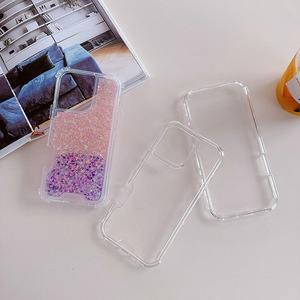 Funda de teléfono de lujo con purpurina 3 en 1 para <span class=keywords><strong>IPhone</strong></span> 14 15 Pro Max 16 17 AIR 360, funda protectora a prueba de golpes, Fundas para IPhones - Product Image 2
