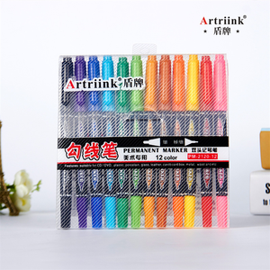 Pennarello Indelebile per <span class=keywords><strong>Tessuti</strong></span> a 12 Colori <span class=keywords><strong>con</strong></span> Punta a Pennello Rotonda da 1.0mm - Vendita Calda - Product Image 5