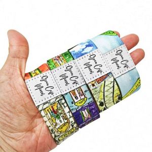 Bracelet en tissu élastique polyester tissé thermique RFID/NFC personnalisé avec logo sur mesure - Product Image 1