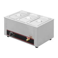 Chauffe-plats électrique commercial pour buffet, bain-marie, comptoir, acier inoxydable, chauffe-plats avec 2/3/4/6 bacs, 220V, en vente