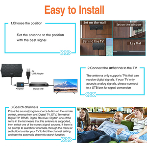 Ăng ten truyền hình VHF phim kênh miễn phí với khuếch đại trong nhà mỏng đa chiều ăng-ten HDTV - Product Image 6