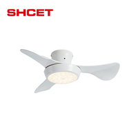 Ventilateur de plafond moderne avec moteur en cuivre ABS, certifié CE, lampe LED, lustre blanc, pales invisibles amovibles, télécommande