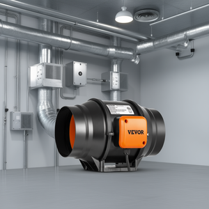 Ventilateur de gaine en ligne Vevor 6 pouces avec contrôle de vitesse variable, kit de soufflerie d'extraction HVAC, CA 110 V - Product Image 2
