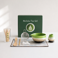 Coffret de 8 accessoires de cérémonie japonaise pour le thé Matcha, de qualité supérieure, comprenant des bols, des outils, un fouet à Matcha, un ensemble de boîtes