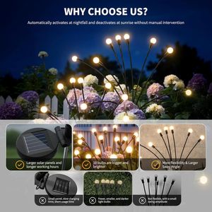 Lampes solaires de <span class=keywords><strong>jardin</strong></span>, lumière oscillante en forme d'étoile, oscillant au <span class=keywords><strong>vent</strong></span>, lampes solaires d'extérieur pour la décoration de la cour, du patio, du chemin - Product Image 5