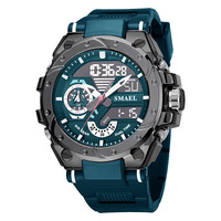 SMAEL Top-Marke Neue Herrenuhr Sport Wasserdicht Dual-Display-Uhr Herren LED Quarz Digital Armbanduhr Relogio Masculino