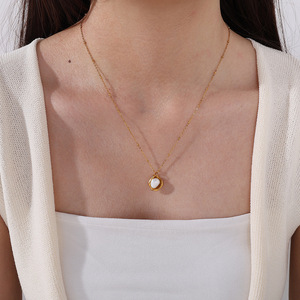 Collar de Perlas de Agua Dulce con Baño de Oro de 18k, Cadena para Clavícula, Colgante Minimalista para Uso Diario, Grado AA, Engaste en Bisel - Product Image 4