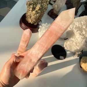Pierre de Guérison en Cristal Naturel Vente en Gros Tour de Cristal Rose Point de Calcite des <span class=keywords><strong>Caraïbes</strong></span> pour la Décoration - Product Image 4