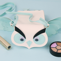 Tas Selempang Wanita Modis Bentuk Burung Hantu dengan Logo Custom, Kantong Ponsel Mini, Pasokan ODM, Tas Bahu Samping Portabel