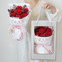 Bouquet de roses éternelles magnifiques en gros pour mariage, Nouvel An chinois, décoration de Noël, cadeau de la Saint-Valentin - Prix d'usine