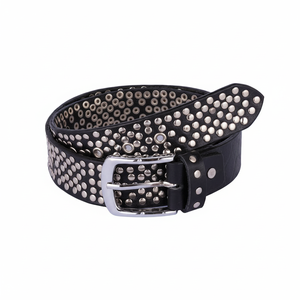 Cinturón de cuero desgastado Vintage para hombre, hecho a mano, con textura suave, hebilla clásica, cintura ajustable, cinturón de cuero genuino - Product Image 1