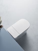 Ouverture automatique du couvercle Siphon haute puissance nettoyage télécommande céramique électronique automatique toilette avec mode de lavage pour les femmes
