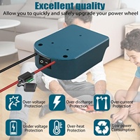 Kit adaptateur convertisseur de batterie 18V Mak Tas avec fusibles, câble 14AWG et interrupteur de commande pour voitures électriques DIY et camions RC