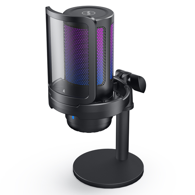 PC Mic Professional Condenser Desktop USB Microphone for Recording Streaming Gaming Podcasting