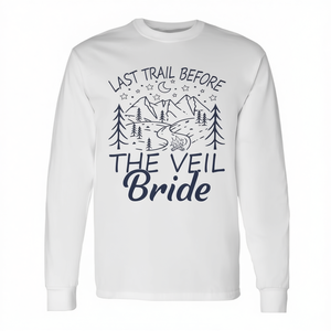T-shirt à manches longues Last Trail Before The Veil Bride Camping Bachelorette - Product Image 2