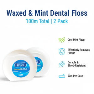 Toptan OEM 100 m Mumlu Nane Aromalı Naylon Diş İpi Makara 2 Paket Arayüz Diş İpi Temizleyici Yetişkinler İçin Ağız Hijyeni Bakım - Product Image 5