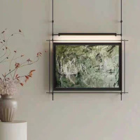 Cuadros y Arte Mural: Nueva Lámpara Colgante LED 3D de Paisaje Chino con Varilla Metálica y Tinta Lavable, Ideal para Estudio u Hotel, Tamaño Grande Personalizable