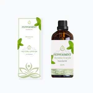 Minyak esensial Peppermint organik alami massal minyak penguat rambut belahan kulit kepala Mint grosir