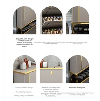 Meuble de rangement de luxe moderne ultra-fin pour entrée de maison, grande capacité, armoire à chaussures pour porche