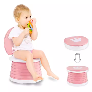 Asiento Orinal Plegable <span class=keywords><strong>de</strong></span> Viaje para Niños <span class=keywords><strong>de</strong></span> 2 a 6 Años, Entrenador <span class=keywords><strong>de</strong></span> Inodoro Portátil <span class=keywords><strong>de</strong></span> Plástico sin BPA con <span class=keywords><strong>Bolsa</strong></span> <span class=keywords><strong>de</strong></span> Transporte para Uso en Avión - Product Image 1