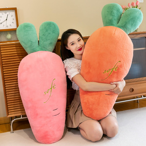 <b>Large</b> Soft Fruit <b>Pillow</b> Carrot Girls Children's Bed Plush Toy Sleeping <b>Pillow</b> Down and Cotton Filled Home Decoration Wholesale - Product Image 3