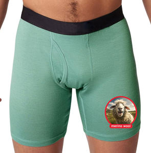 Boxers pour homme CELINNE en mélange de laine mérinos et de bambou, doux, respirants, régulateurs de température et anti-humidité. - Product Image 1