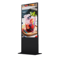 Pantalla Digital LCD Vertical para Interiores, Tótem Publicitario con Pantalla Táctil 4K y Sistema de Publicación en la Nube CMS