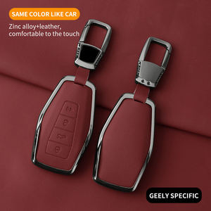 เคสใส่กุญแจรถยนต์หนังสังกะสีอัลลอยใหม่สำหรับ Geely EMGRAND X7 EX7 coolray Atlas Boyue NL3 GT GC9 Borui - Product Image 4
